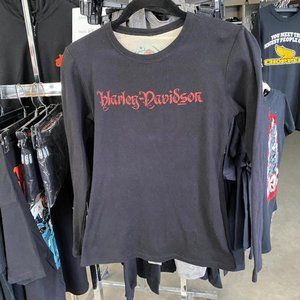 Harley Davidson "tattoo" cut out shirt